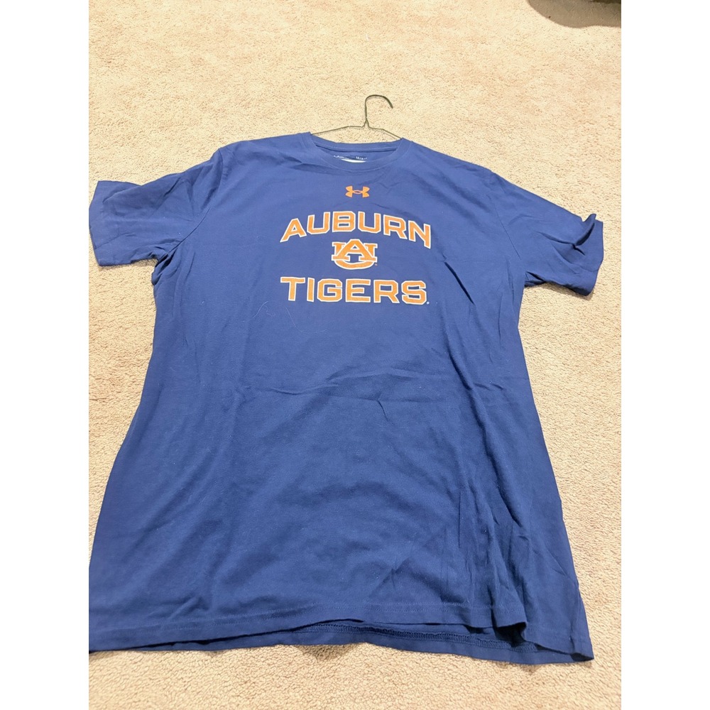 Under Armour Auburn Tigers Mens Navy Blue Graphic T-Shirt Large LG G G RN49314